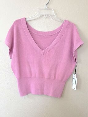 Express Womens Pink Reversible Style Knit Top - Size M
